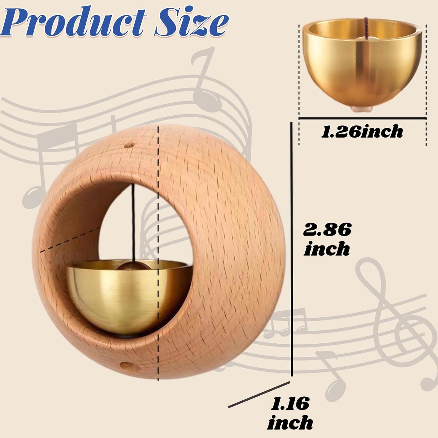 Campana puerta madera timbre magnético tienda jardín