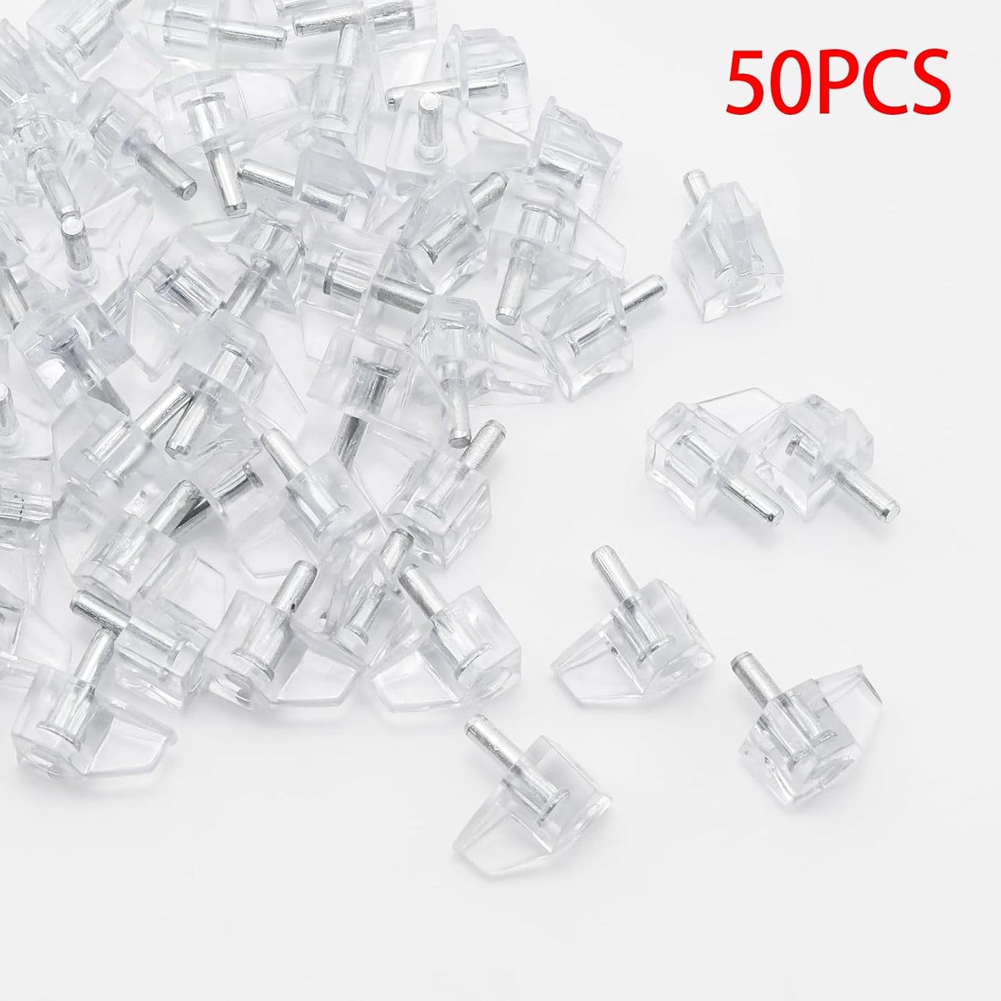 50 Pzas Pines Transparentes para Estantes de 0.118"