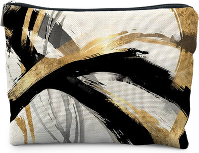 Bolsa maquillaje estuche cosméticos Boho negro dorado