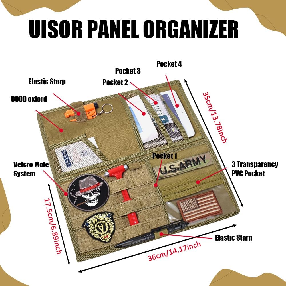 Organiz. visera Molle para auto soporte táctico