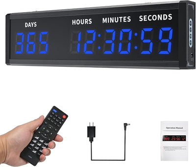 Temporizador digital cuenta regresiva 999 dias pantalla azul 18.8x5pulg