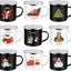 9 Tazas Navidad Esmaltadas 12oz para Café Regalo Familia