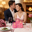 Velas LED sin llama con control remoto rosa set 3 4pulg