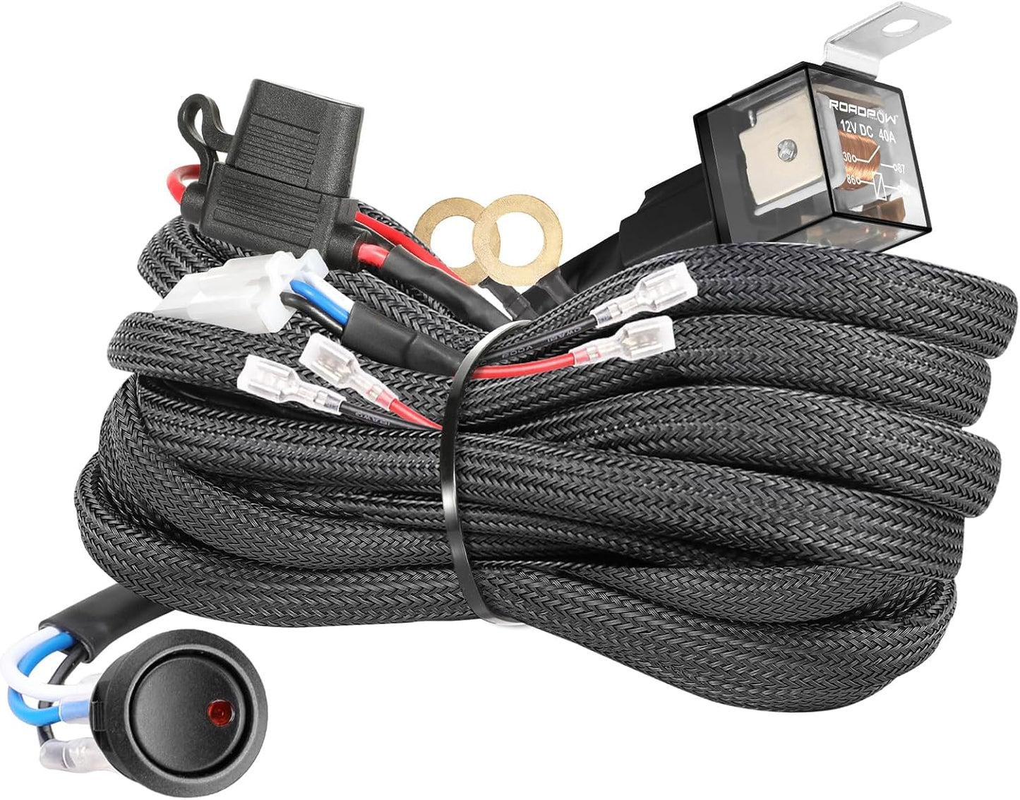 Kit arnés 2 conductores luces antiniebla led 12v 40a relé