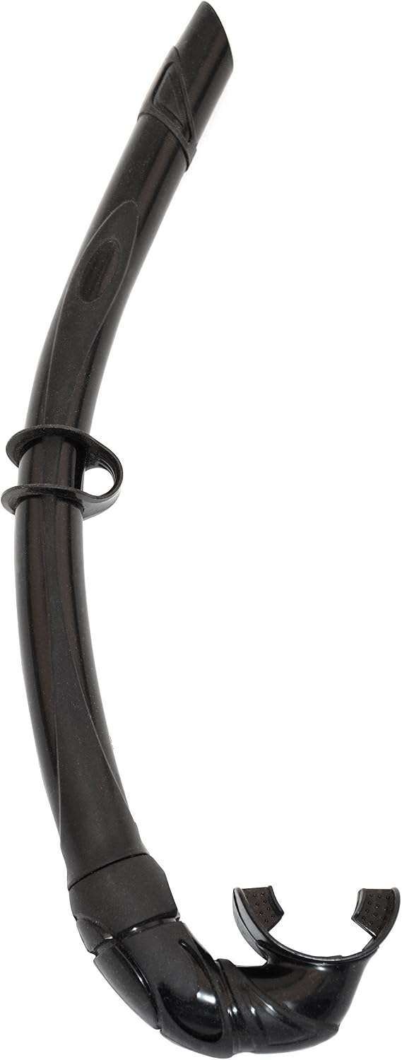 Snorkel silicona negra para pesca submarina