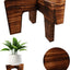 Soporte madera marrón para plantas 5-15pulg