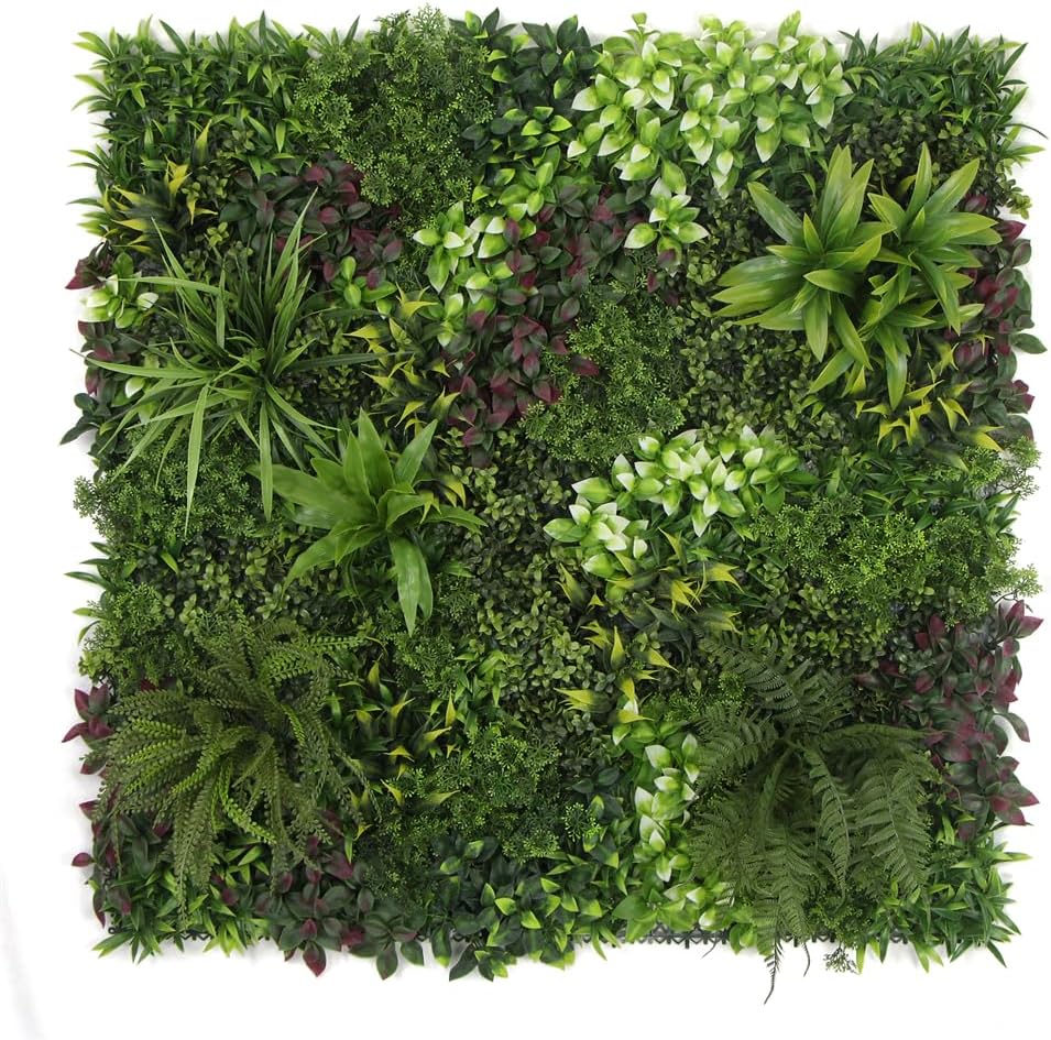 Panel pared plantas artificiales 40x40pulg cubierta