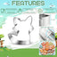 Set 10 cortadores galletas animales acero inox