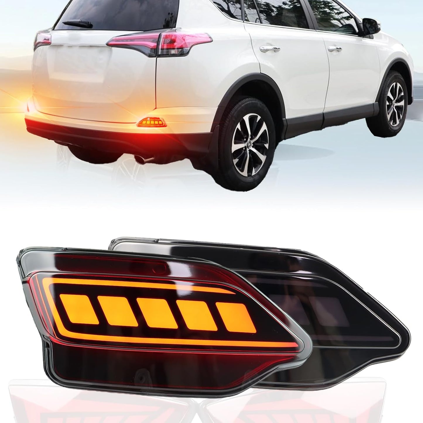 Reflectores LED traseros para Toyota RAV4 con luz