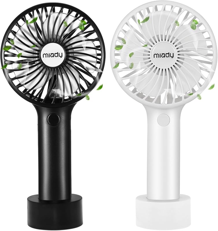 2 Ventiladores Portátiles USB 5000mAh 3 Velocidades 7-20h