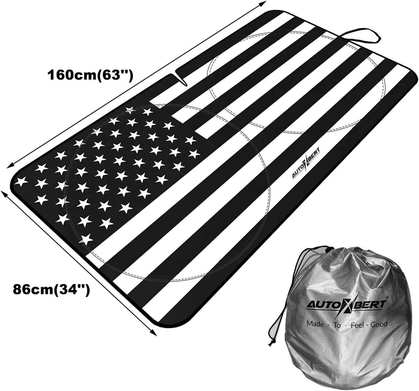 Parasol bandera USA para camión SUV plegable UV