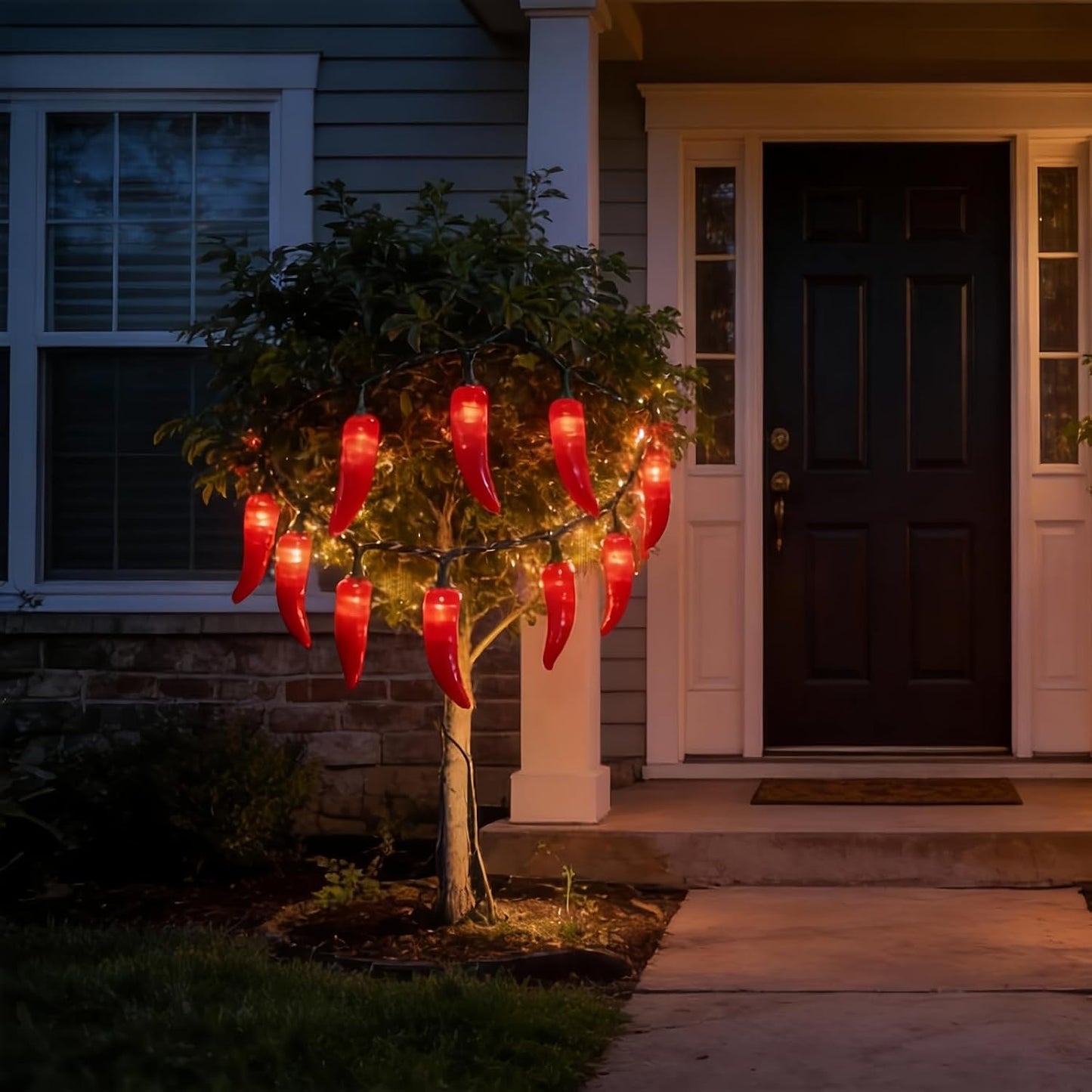 35 Luces LED Rojas Guirnalda Navidad Hogar 18ft Cable Verde