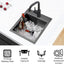 Fregadero barra 13x15" acero inox negro