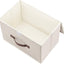 Cajas plegables tela lavable con tapa 14.9x9.8pulg set 2 beige
