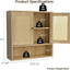 Gabinete ratán 3 niveles puertas cocina sala 23x7x24"