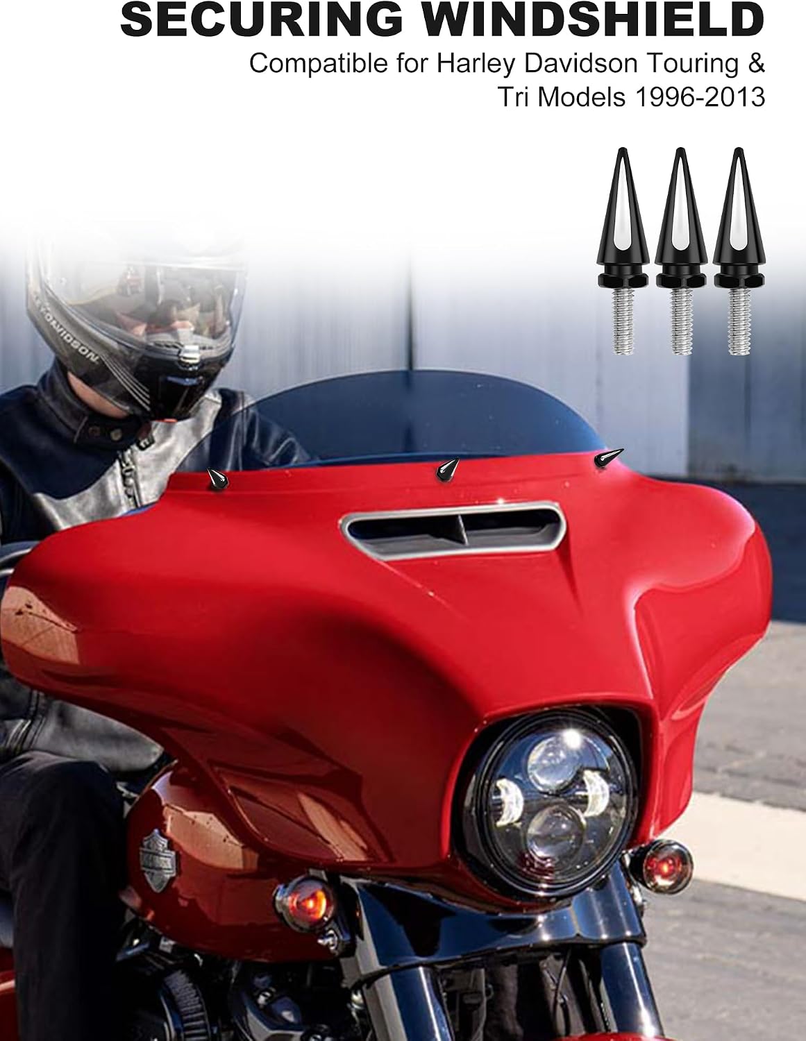 Tornillos parabrisas motocicleta comp Harley Davidson 96-13