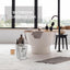 2 Cubos Basura Madera Rústico Blanco para Baño Oficina