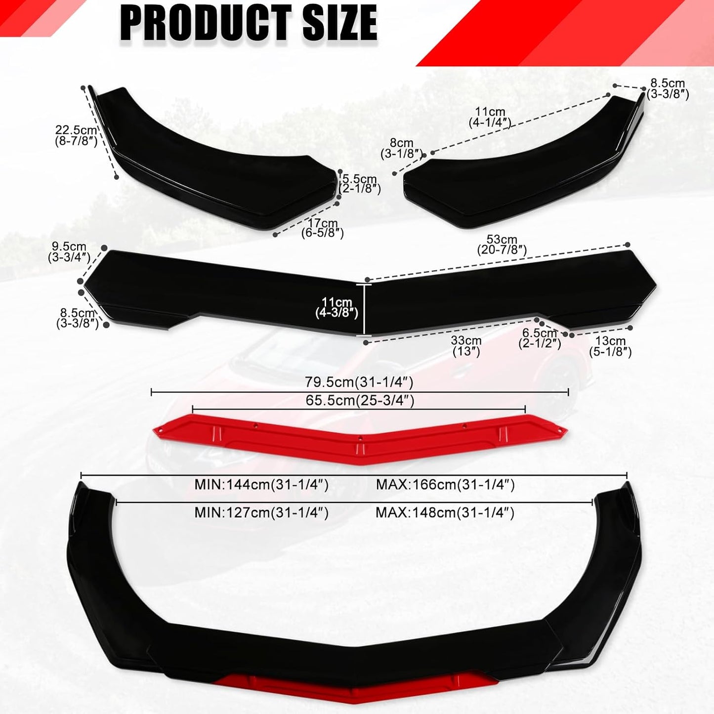 Set 4 Pzas Parachoques Delantero Comp Honda Civic