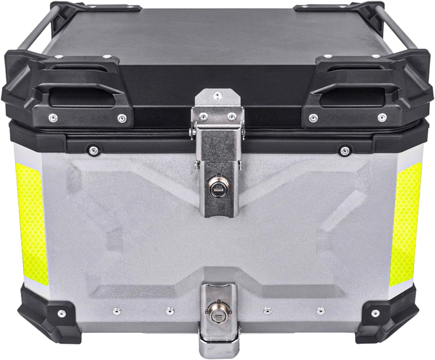 Caja superior para motocicleta 55l impermeable plateado