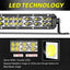 Barra luz LED 22" doble fila 180W haz combinado