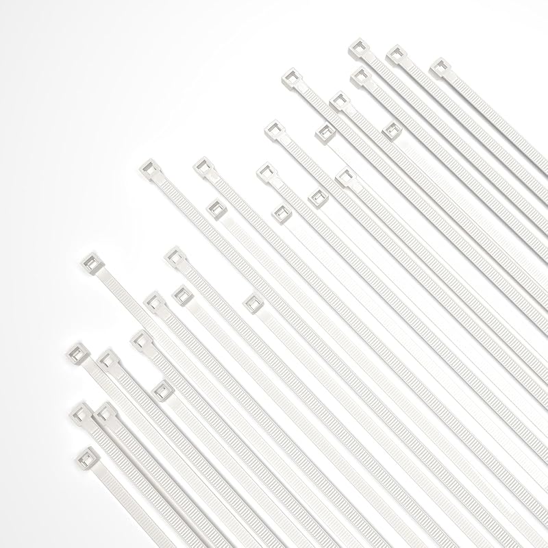 Bridas nailon blanco 16pulg resistentes UV y tracción 50lb