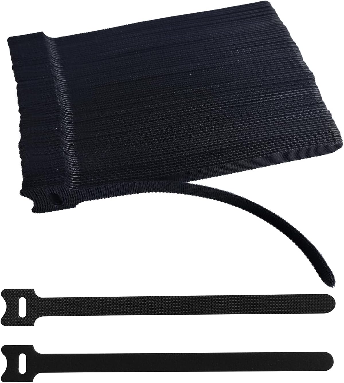 100 Pzas Bridas Negras 8pulg Correas Cable Ajustables