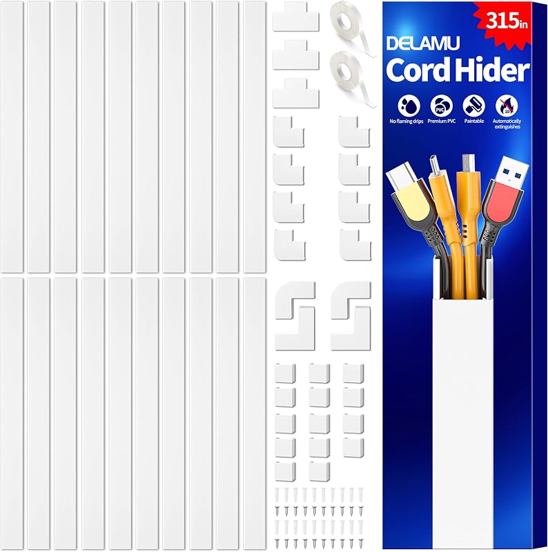 Ocultador cables TV 315" para 3-4 cables pared
