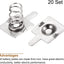 Placa resorte batería AA níquel 0.394pulg set 20