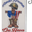 Bandera jardín doble cara 12x18pulg Always Remember Our Heroes