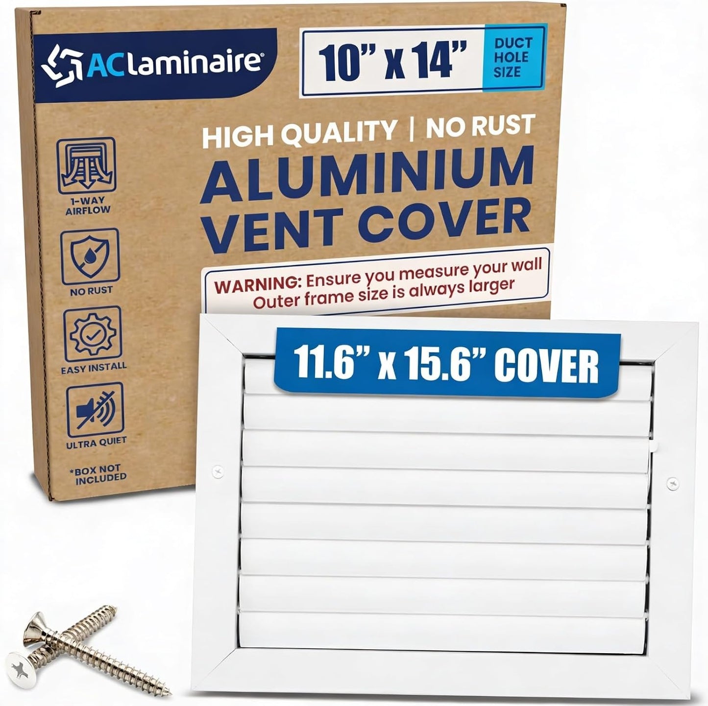 Difusor de aire aluminio 10x14pulg sello plástico