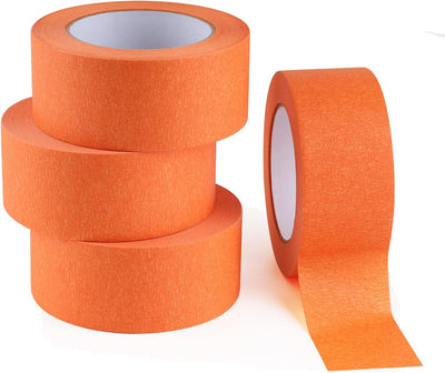 4 Rollos Cinta Pintor Naranja 2pulg x 55yd