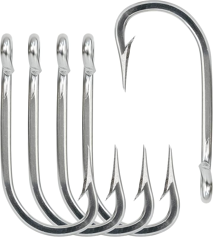 5 Uds Anzuelos Acero Inox Punta Afilada Pesca
