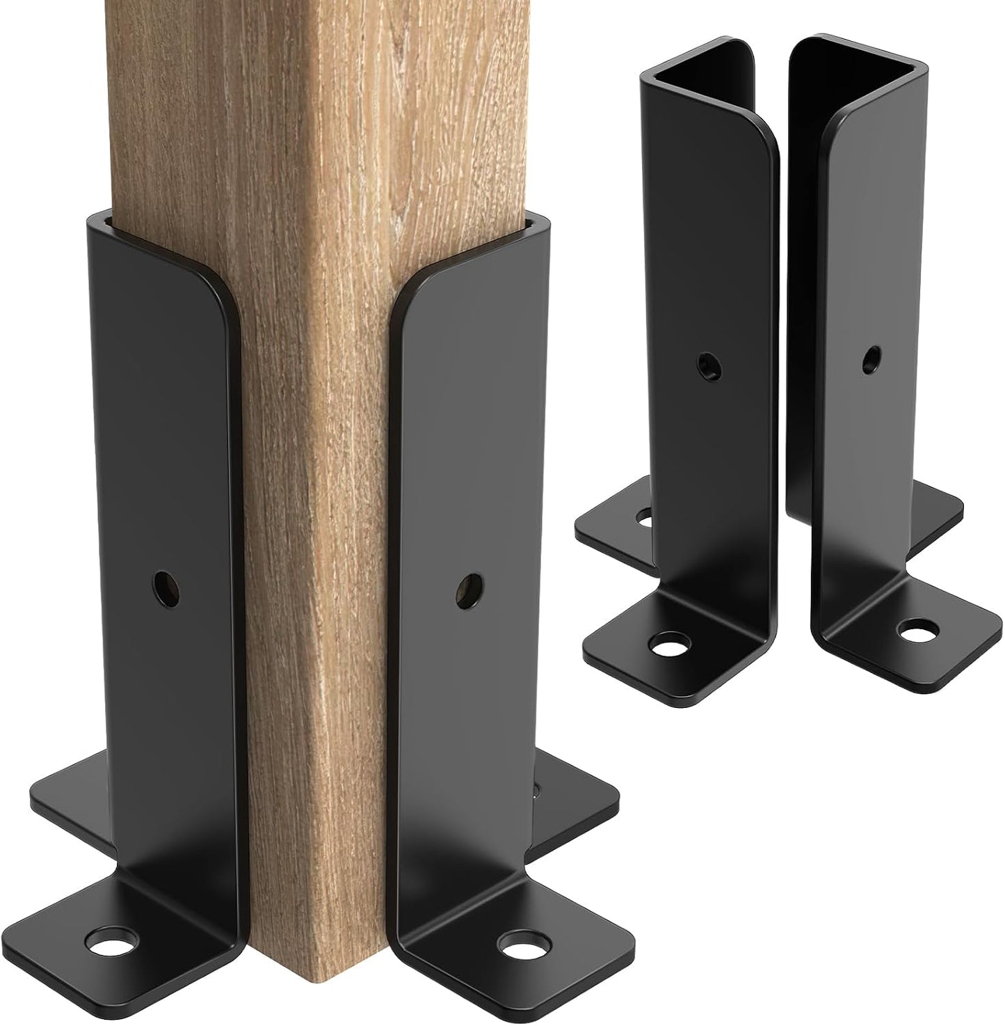 4 Soportes Anclaje Ajustables para Postes Pérgola