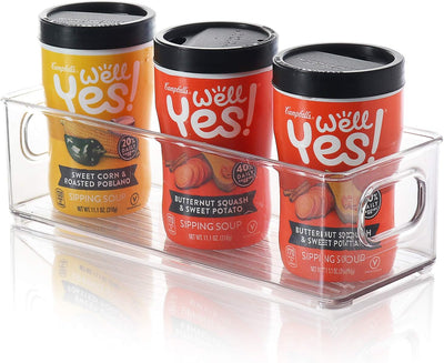 Contenedores apilables transparentes para refrigerador