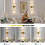 2 Apliques Pared Baño LED Regulable 14W Cristal Burbujas