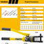 Alicate hidráulico prensado manual 12 toneladas 6 AWG