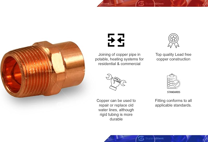 Adaptador macho Sweat x MIP cobre