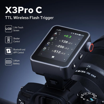 Disparador flash X3 Pro C para Canon pantalla táctil 2.4pulg