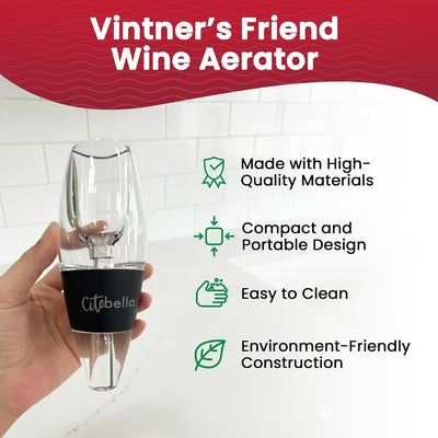 Aireador vino tinto diseño único regalo San Valentín