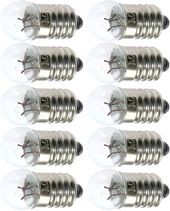 10 Pzas Bombillas E10 1.5V Incandescentes para Experimento