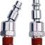 Enchufe aire acero automotriz 1/4 pulg giratorio 2 pzas
