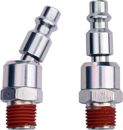Enchufe aire acero automotriz 1/4 pulg giratorio 2 pzas
