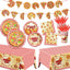 Juego 143 pzas vajilla fiesta pizza cumpleaños niños