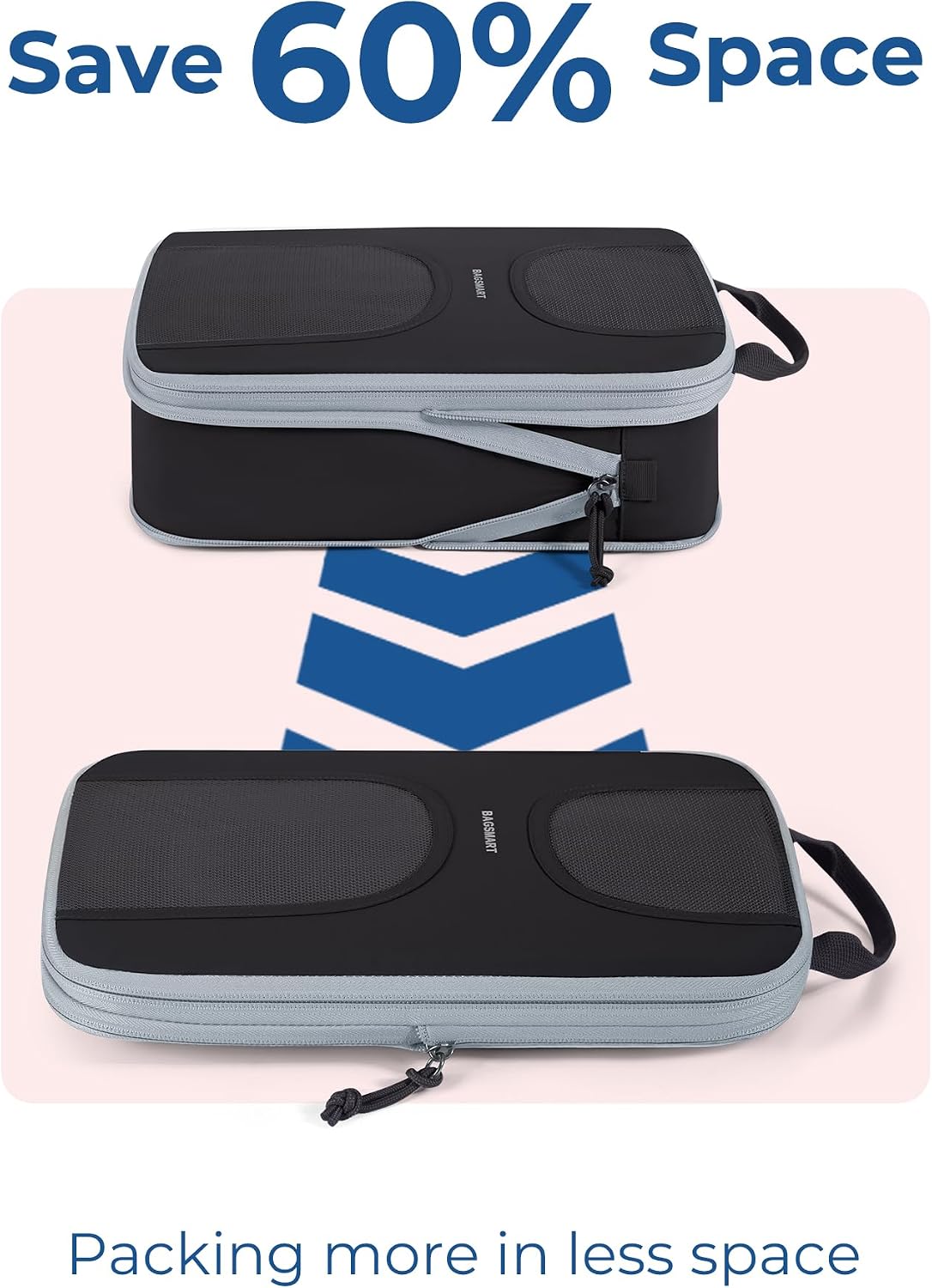 Juego 6 cubos compresión para maletas viaje