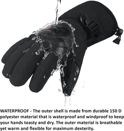 Guantes esquí impermeables hombre invierno con Thinsulate 3M
