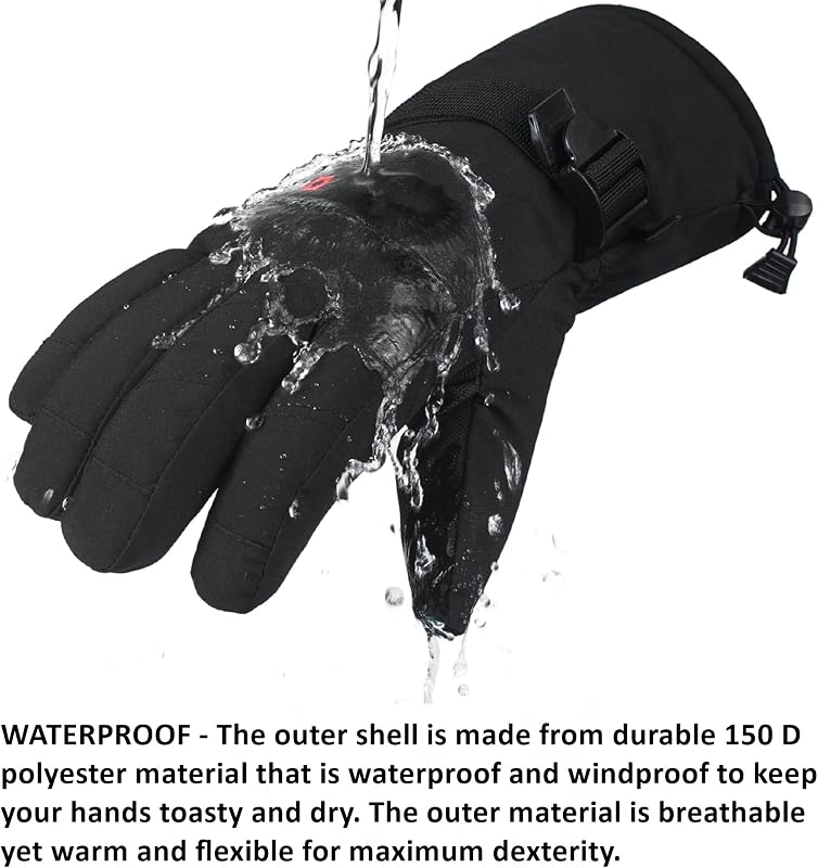 Guantes esquí impermeables hombre invierno con Thinsulate 3M
