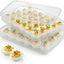 Recipientes huevos rellenos set 2 bandeja plástica 60 huevos