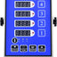 Temporizador cocina digital 4 canales acero inox LED azul