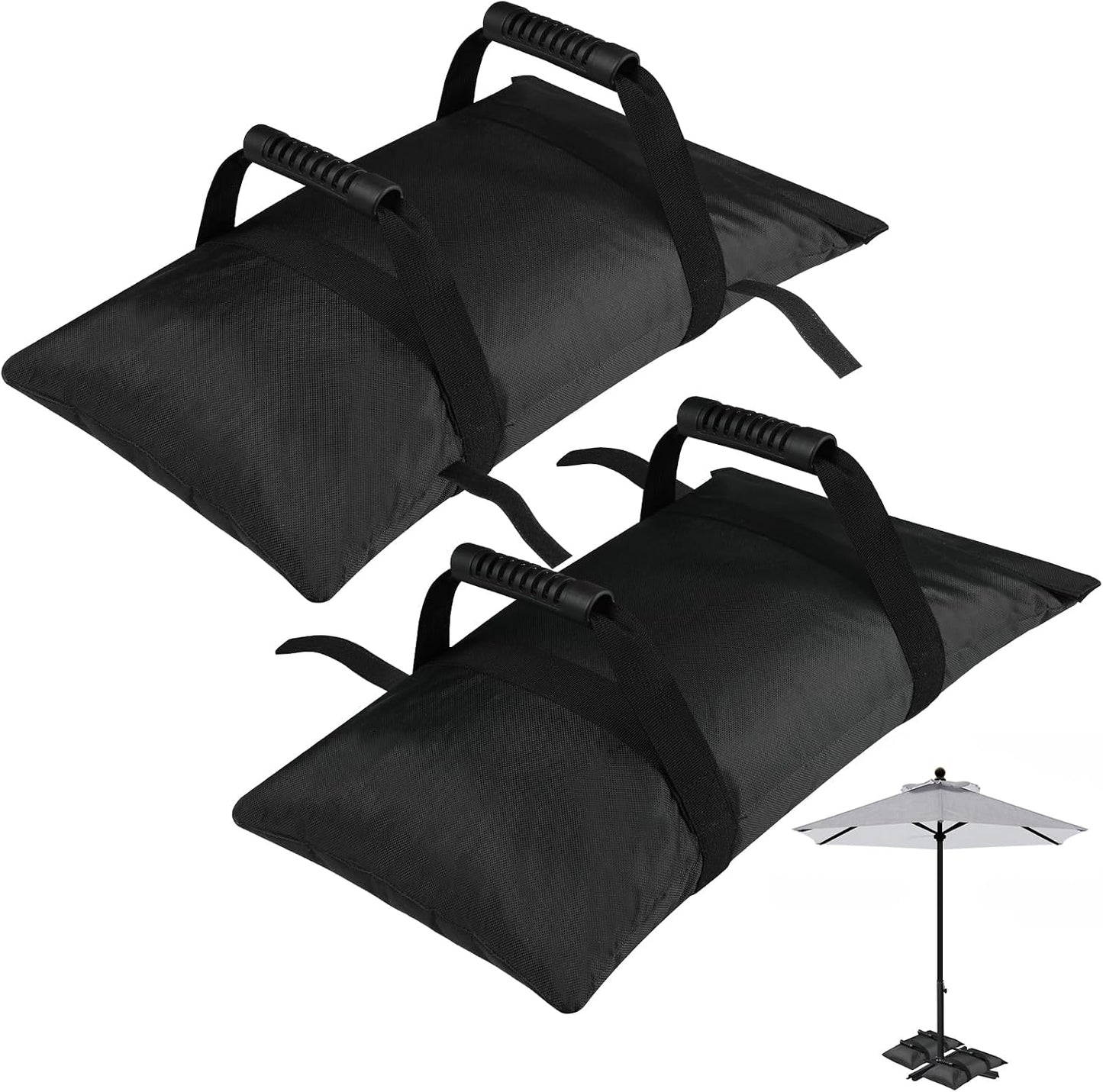 2 Pzas Bolsas Arena Rellenables Exterior Negro 90lb