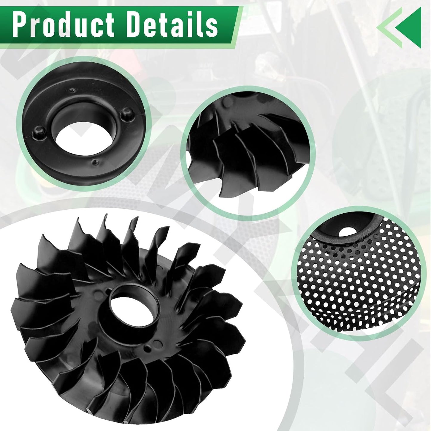 Kit ventilador pantalla volante comp B&S John Deere E100 D100